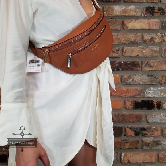 AUTHENTIC Kate Spade New York Leila Leather Belt Bag Fanny Pack in Warm Ginger - Picture 4 of 7